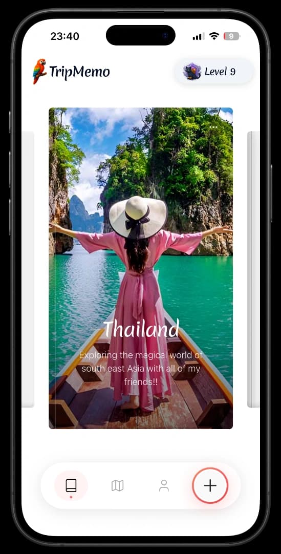 TripMemo app center