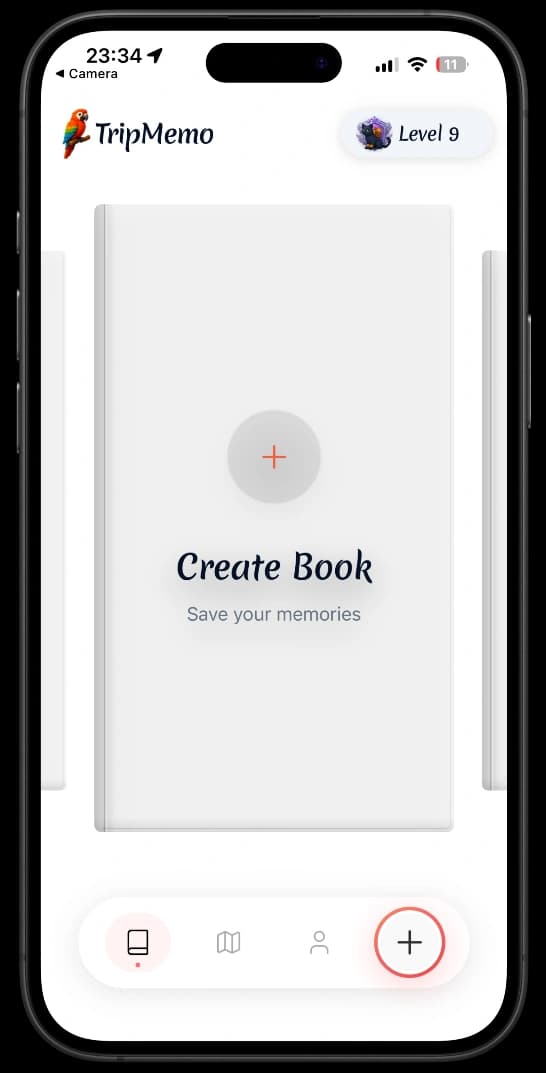 TripMemo app right