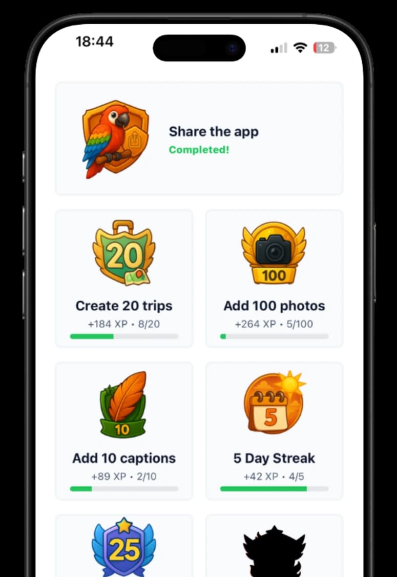 TripMemo sidequests and levels preview