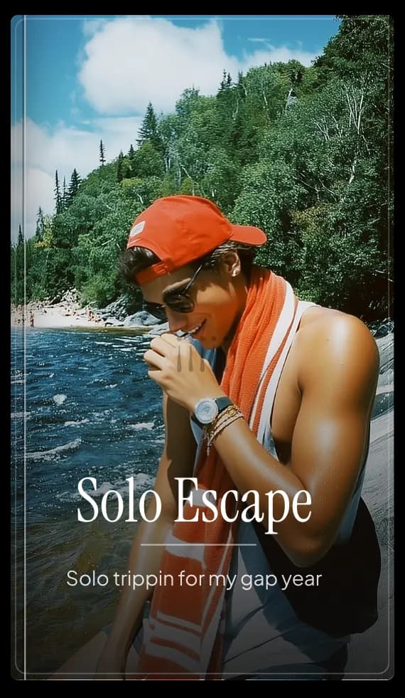 Solo travel TripBook cover