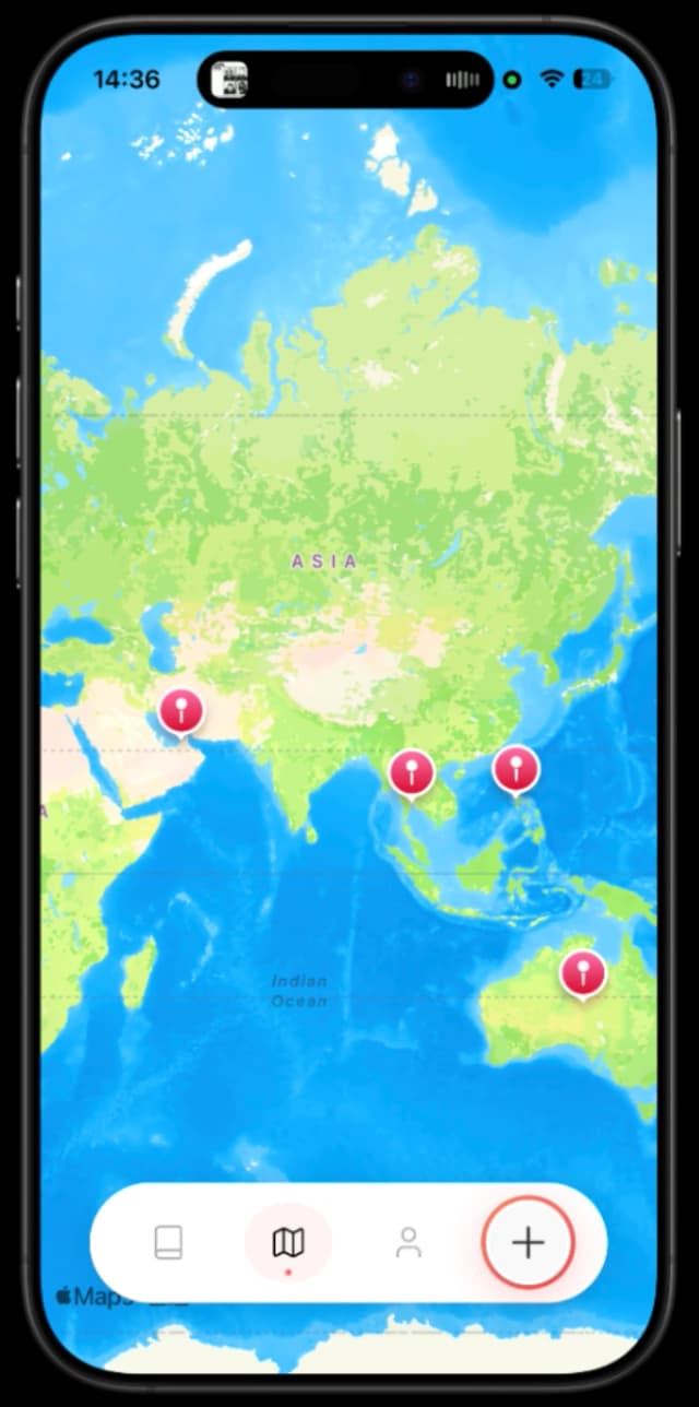 iPhone map mockup